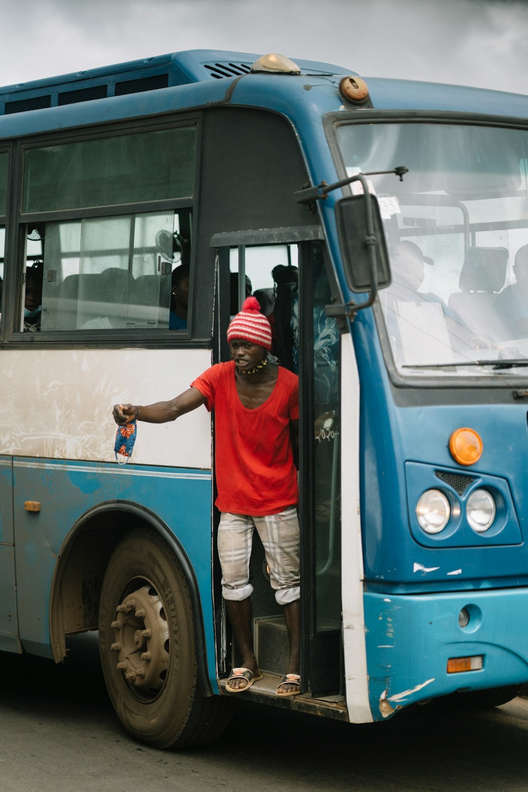 bus driver smiling