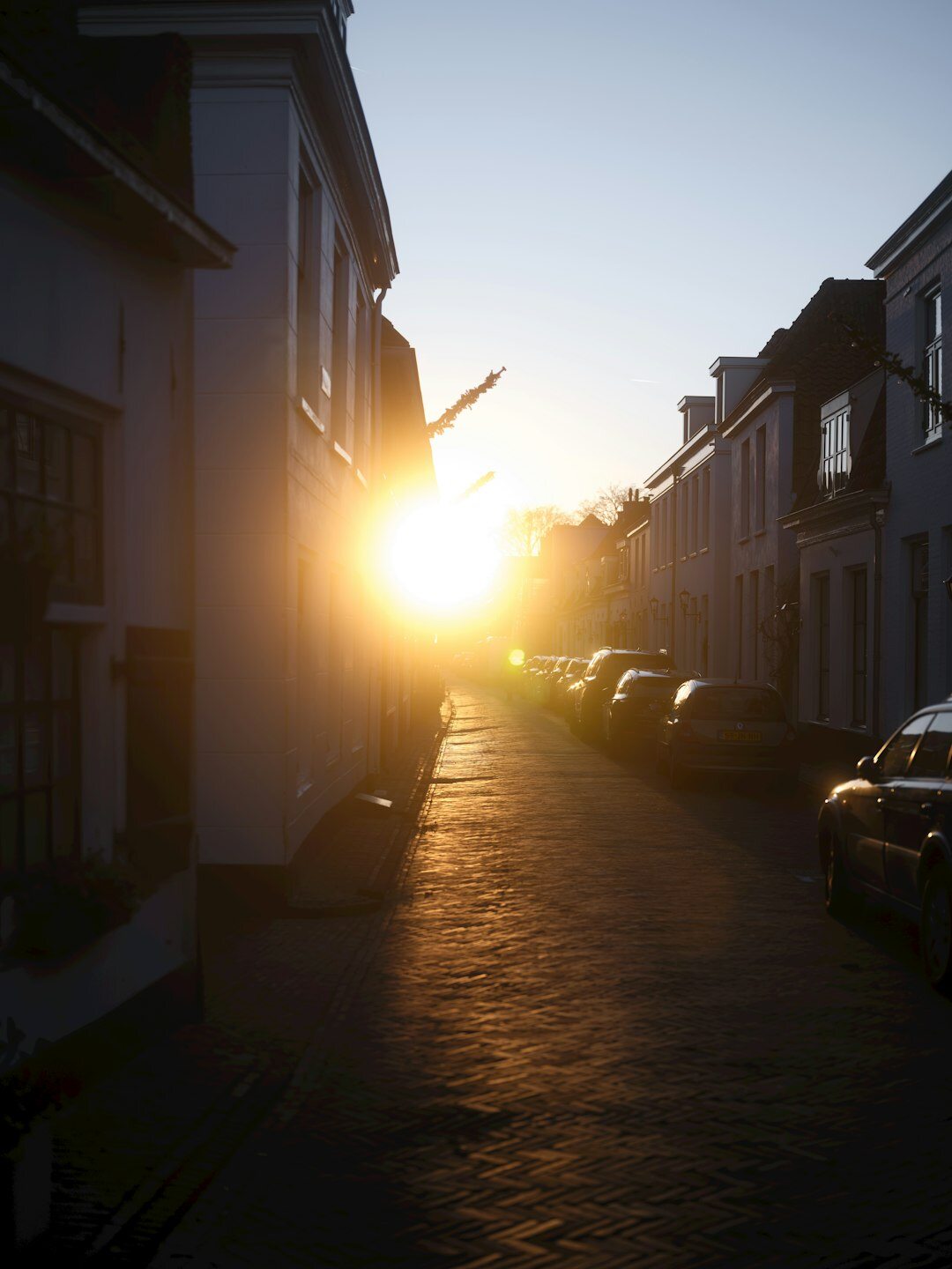 quiet street at dusk