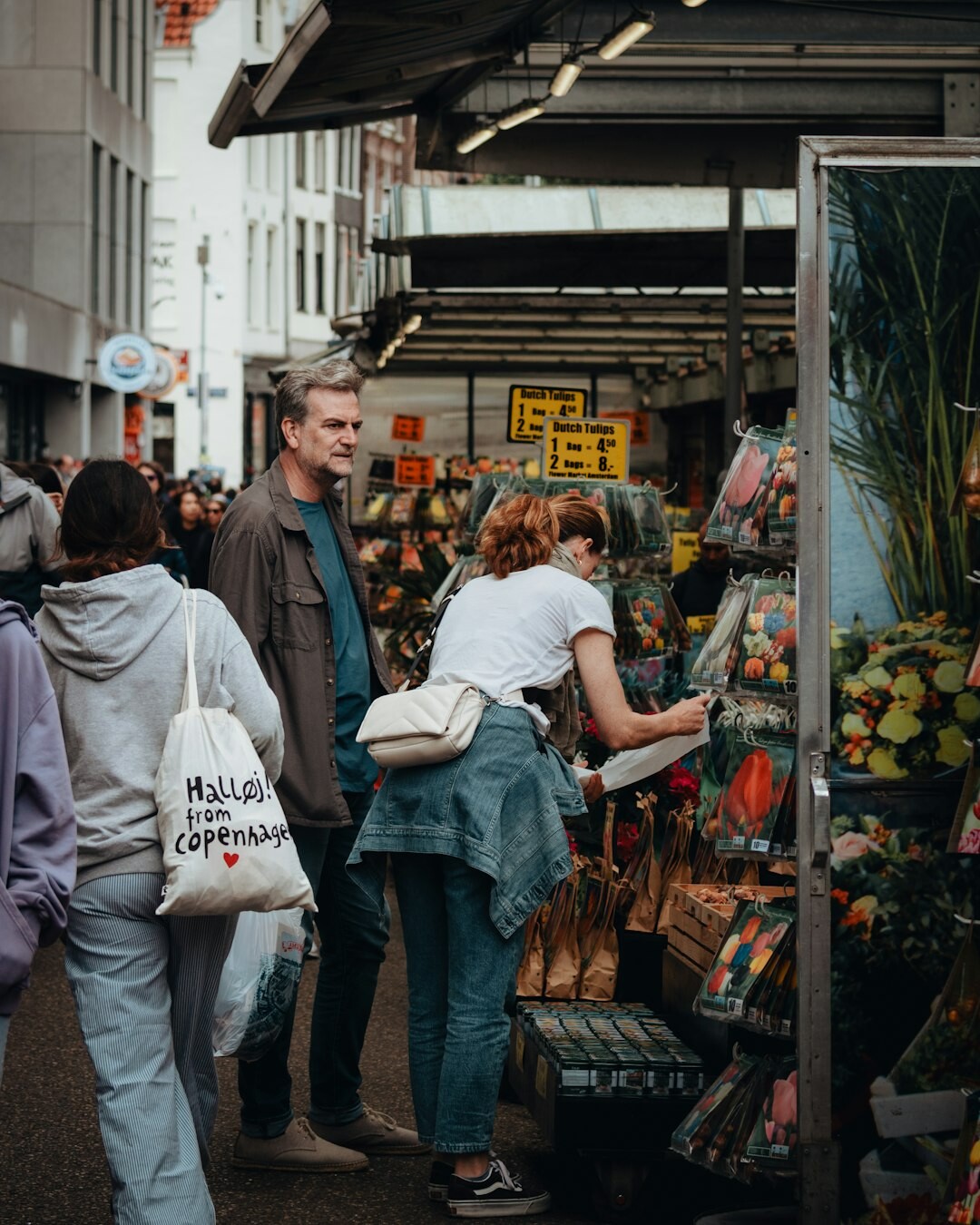 group of people at outdoor market